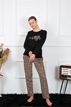 Akbeniz Kadın Penye Uzun Kol Pijama Takım 4129