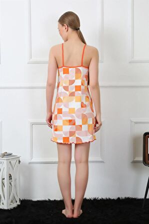 Akbeniz Kadın İp Askılı Penye Gecelik 405