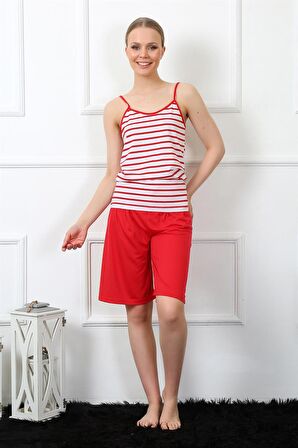 Akbeniz Kadın İp Askılı Kapri Takım 3608