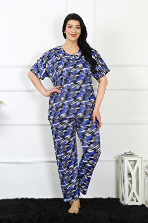 Akbeniz Kadın 5XL-6XL-7XL-8XL Büyük Beden Kısa Kol Pijama Takım 75010