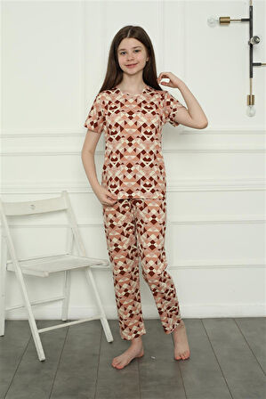 Akbeniz Kız Çocuk Penye Pijama Takım 20396