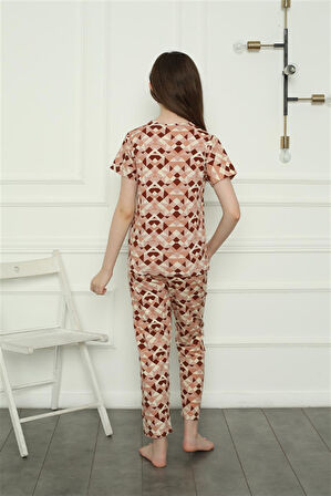 Akbeniz Kız Çocuk Penye Pijama Takım 20396