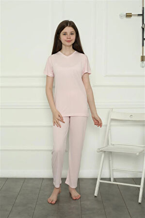Akbeniz Kız Çocuk Penye Pijama Takım 20400