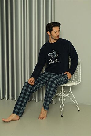 Akbeniz Welsoft Erkek Polar Sevgili Kombini Pijama Takımı 50123 Tek Takım Fiyatıdır 
