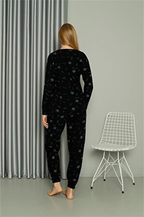 Akbeniz Merry Christmas Welsoft Polar Kadın Pijama Takımı 8514