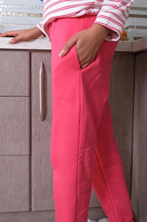 Akbeniz Kadın Uzun Kol 3 İplik Penye Pijama Takım 4179