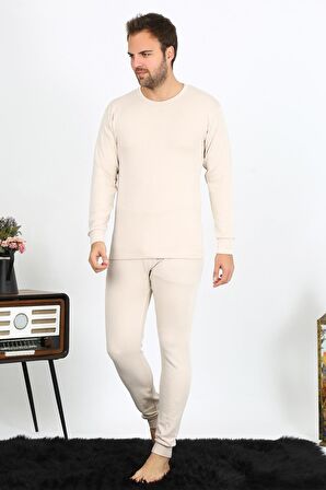 Akbeniz Erkek Pamuk Krem İçlik Takım 19103