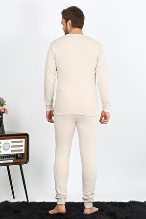 Akbeniz Erkek Pamuk Krem İçlik Takım 19103