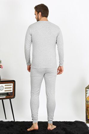 Akbeniz Erkek Pamuk Gri İçlik Takım 19103