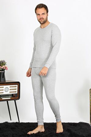 Akbeniz Erkek Pamuk Gri İçlik Takım 19103