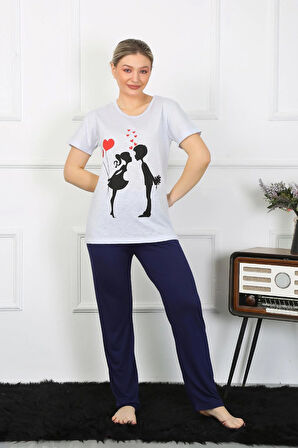 Akbeniz Kadın Kısa Kol Penye Pİjama Takımı 4208