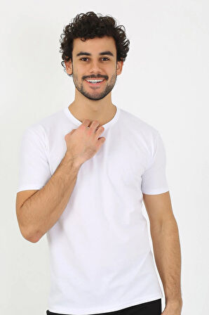 Akbeniz Erkek Sıfır Yaka Beyaz Penye Atlet 6567