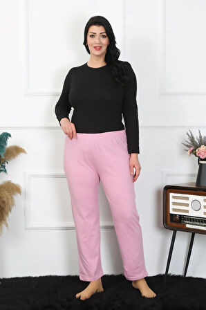 Akbeniz Kadın Büyük Beden Pembe Tek Alt Pijama 27505