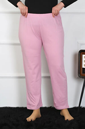 Akbeniz Kadın Büyük Beden Pembe Tek Alt Pijama 27505
