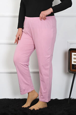 Akbeniz Kadın Büyük Beden Pembe Tek Alt Pijama 27505