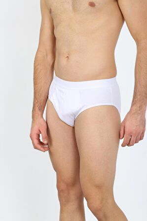 Akbeniz Erkek Pamuk 3lü Laci Beyaz Gri Likralı Slip 40126
