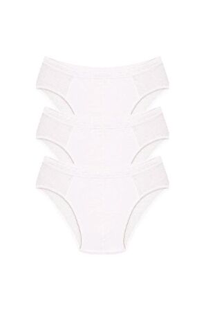 Akbeniz Erkek Pamuk 3lü Beyaz Slip 40129