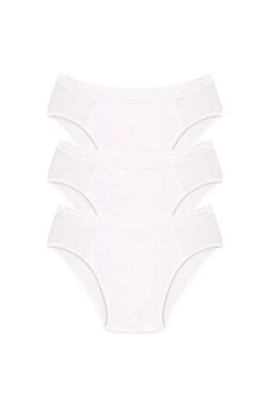 Akbeniz Erkek Pamuk 3lü Beyaz Slip 40129
