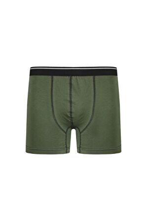 Akbeniz Erkek Pamuk Likralı Boxer Haki 40133