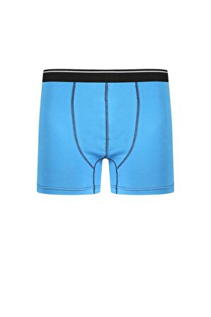 Akbeniz Erkek Pamuk Likralı Boxer Mavi 40133