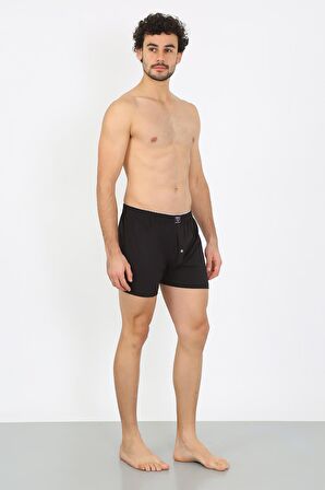 Akbeniz Erkek Penye Boxer Siyah 40091