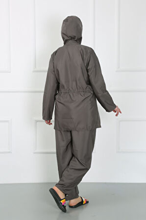 Akbeniz Büyük Beden Tesettür Büyük Mayo Füme 44010