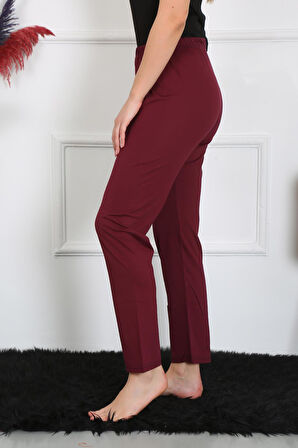 Akbeniz Kadın Pamuk Penye Tek Alt Pijama Bordo 27513