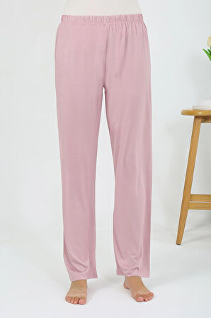 Akbeniz Kadın Penye Düz Tek Alt Pudra Pijama 27538