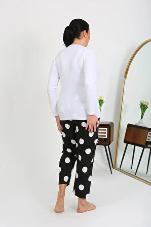 Akbeniz Kadın Büyük Beden Tek Alt Pijama Siyah 27553