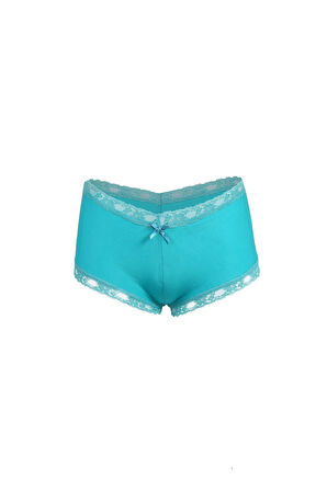 Akbeniz Kadın Pamuklu 2li Boxer Turkuaz 40265