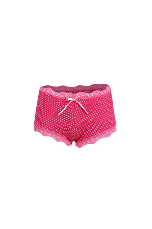 Akbeniz Kadın Pamuklu 2li Boxer Kırmızı 40266