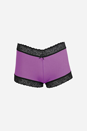 Akbeniz Kadın Pamuklu 2li Boxer Mor 40277