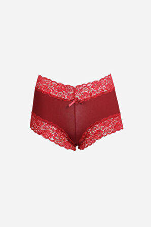 Akbeniz Kadın Pamuklu 2li Boxer Bordo 40277