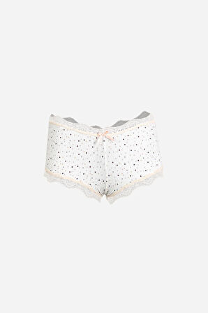 Akbeniz Kadın Pamuklu 2li Boxer Krem 40280