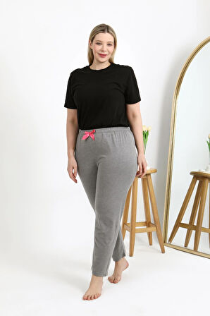 Akbeniz Kadın Pamuklu Büyük Beden Alt Pijama 27559 Gri