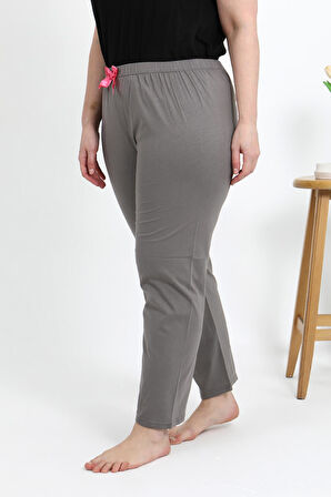 Akbeniz Kadın Pamuklu Büyük Beden Alt Pijama 27559 Vizon