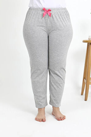 Akbeniz Kadın Pamuklu Büyük Beden Alt Pijama 27560 Gri