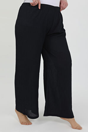 Akbeniz Kadın Büyük Beden Bürümcük Pantolon 210076 Lacivert