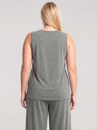 Akbeniz Büyük Beden Kolsuz Kadın Pijama Takımı – Haki