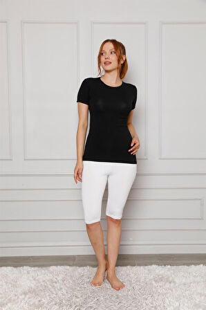 Akbeniz Penye Likralı Diz Üstü Tayt 5872P