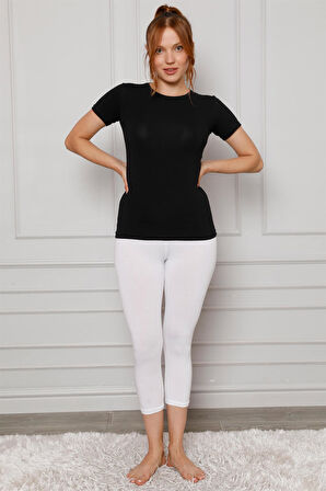 Akbeniz Penye Likralı Diz Altı Tayt 5873P