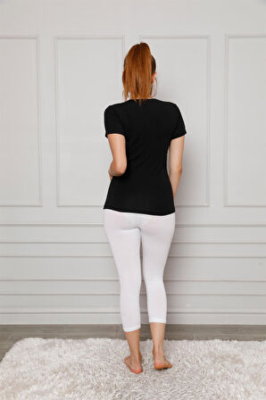 Akbeniz Penye Likralı Diz Altı Tayt 5873P