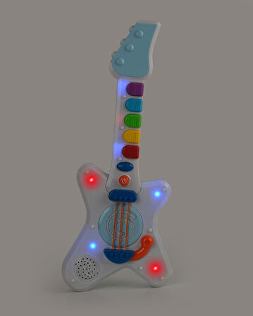 Işıklı Müzikli ve Çok Fonksiyonlu Rock'n Roll Gitar