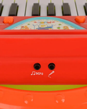 Karaoke Özellikli Müzikli Işıklı MP3 Girişli ve Mikrofonlu Çok Fonksiyonlu Piyano