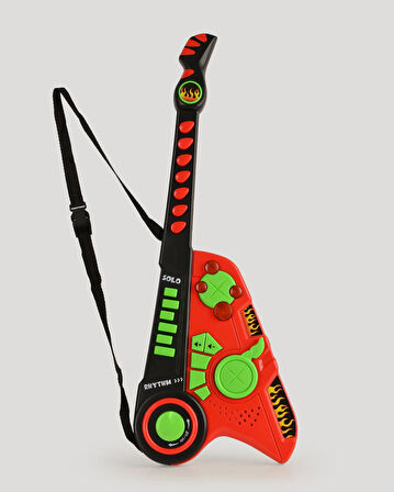 Led Işıklı Melodili Askılı Müzikli Gitar