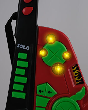 Led Işıklı Melodili Askılı Müzikli Gitar