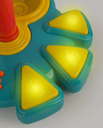 Işıklı Ses Değiştirici Efektli 6 Farklı Müzik Stili ve Ritim Ses Efektleri İçeren Mp3 Girişli Karaoke Seti