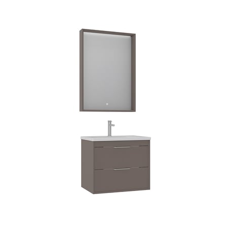Clay 65 cm Çift Çekmeceli Banyo Dolabı Takımı