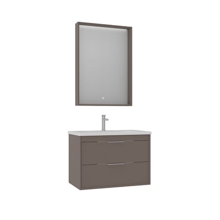 Clay 80 cm Çift Çekmeceli Banyo Dolabı Takımı
