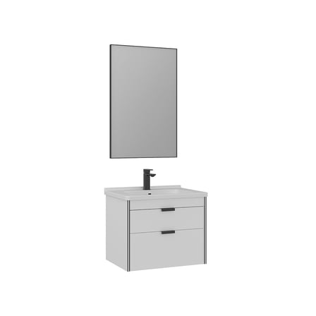 trio 65 cm çekmeceli asma banyo dolabı takımı